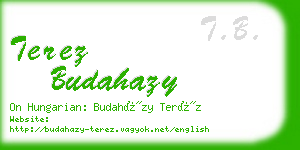 terez budahazy business card